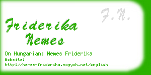 friderika nemes business card